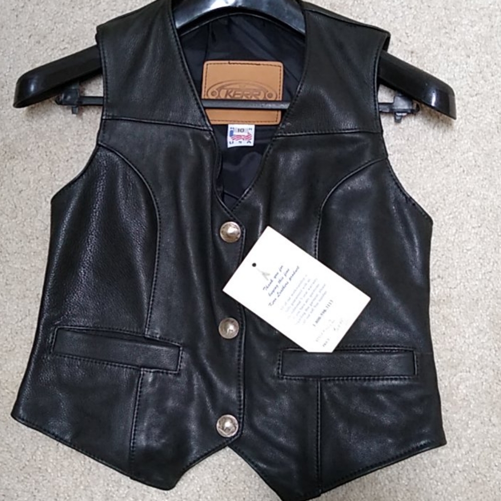 Kerr Leather vest.  Made in USA